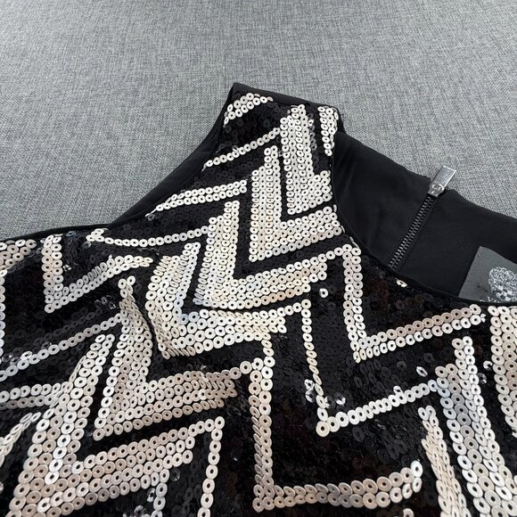 Vince Camuto Sequin Evening Sheath Dress Party Cocktail Dance Sleeveless size 0 - Picture 9 of 14